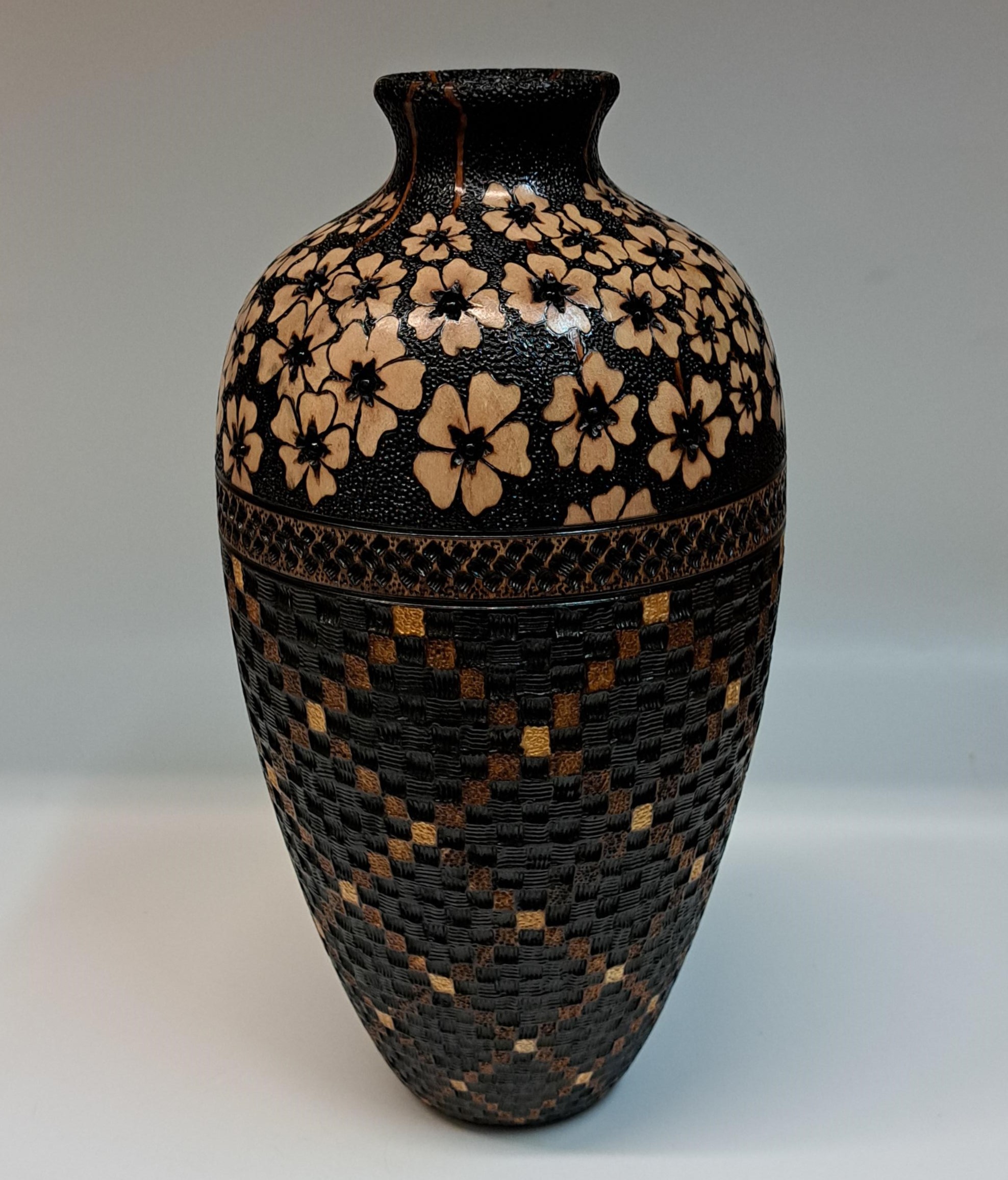 VL-004 Vase, Flower Series  13x5.75 $1260 at Hunter Wolff Gallery